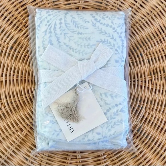 NEW Serena & Lily Priano Sateen Euro Pillow Sham-Sky Blue